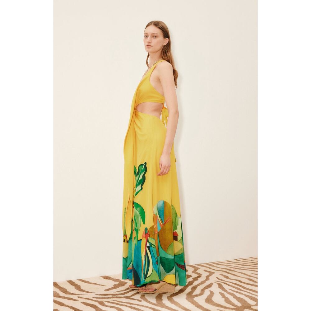 Alemais mokshini silk cut out midi dress - Picture 2 of 7
